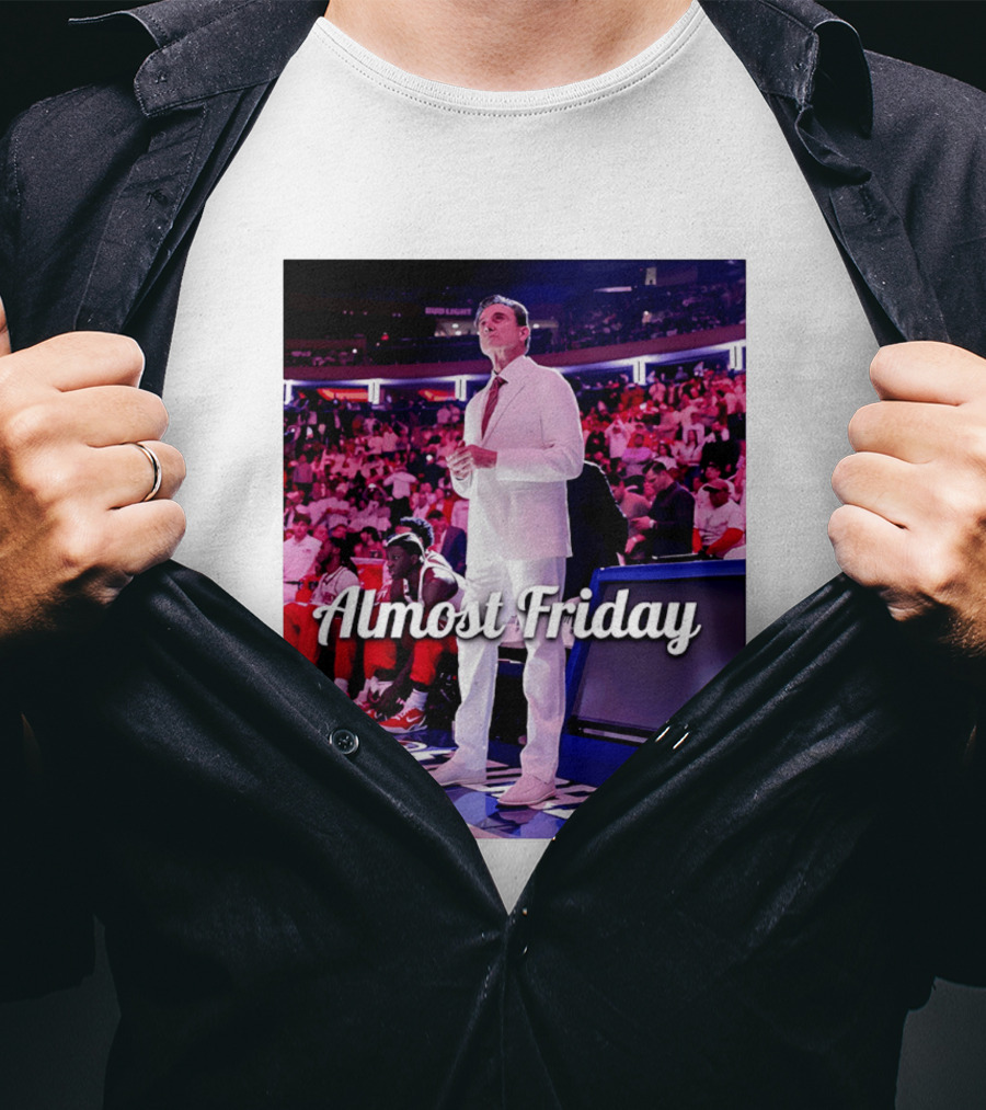 Almost Friday Rick Pitino Basketball Game Coach Suit T-Shirt