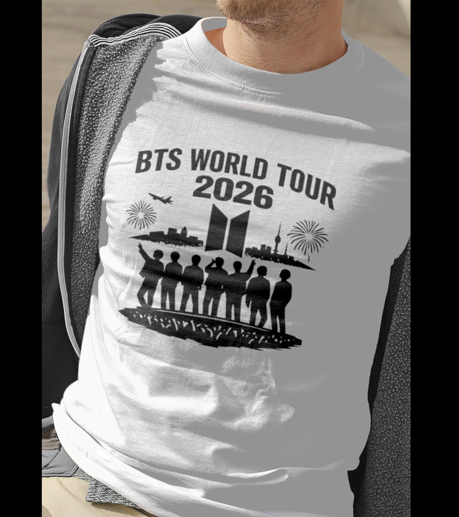 BTS World Tour 2026 Army Concert Skyline Fireworks T-Shirt