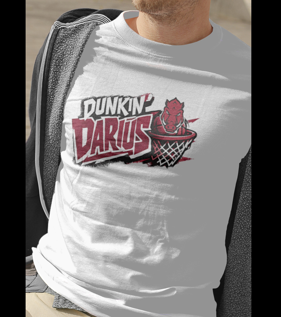 Darius Acuff Jr Arkansas Razorbacks Dunkin Darius Basketball Hoop T-Shirt
