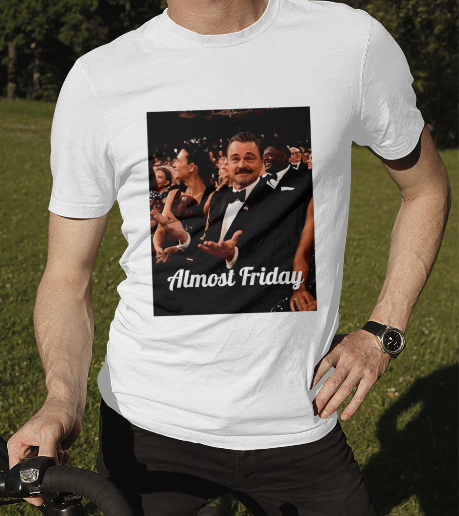 Almost Friday Leo Mustache Tuxedo Event T-Shirt