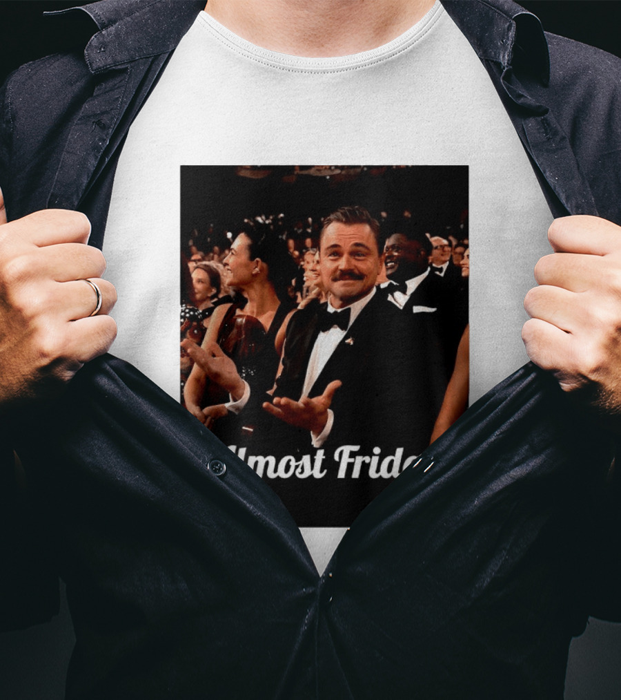 Almost Friday Leo Mustache Tuxedo Event T-Shirt