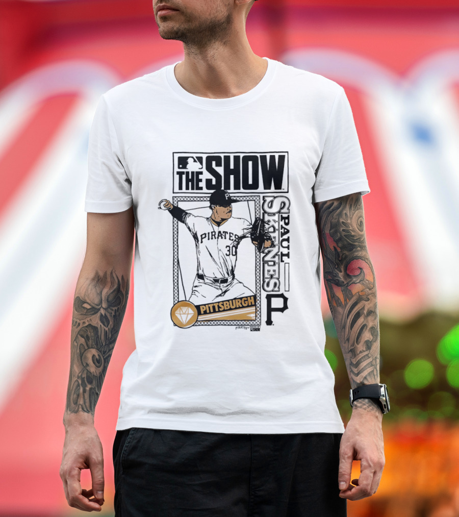 Pittsburgh MLB The Show Paul Skenes 30 Caricature T-Shirt