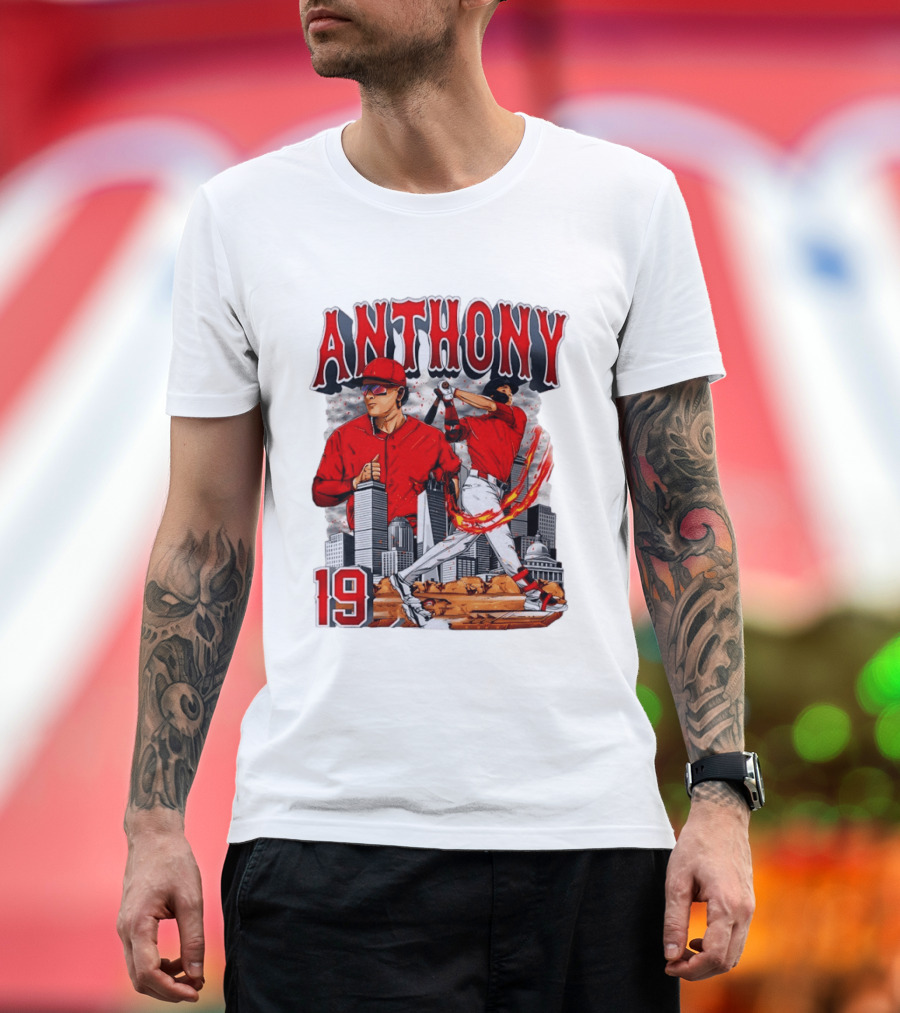 Anthony 19 Boston Red Sox 2026 City Skyline Baseball T-Shirt