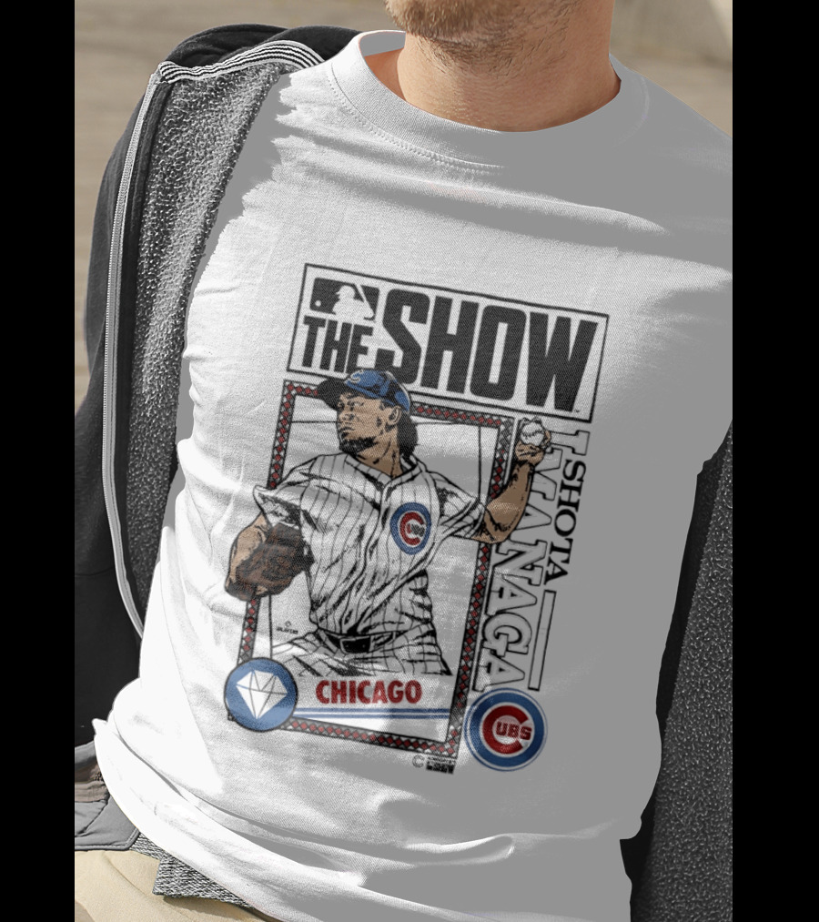 MLB The Show Shota Imanaga 18 Chicago Cubs Caricature T-Shirt
