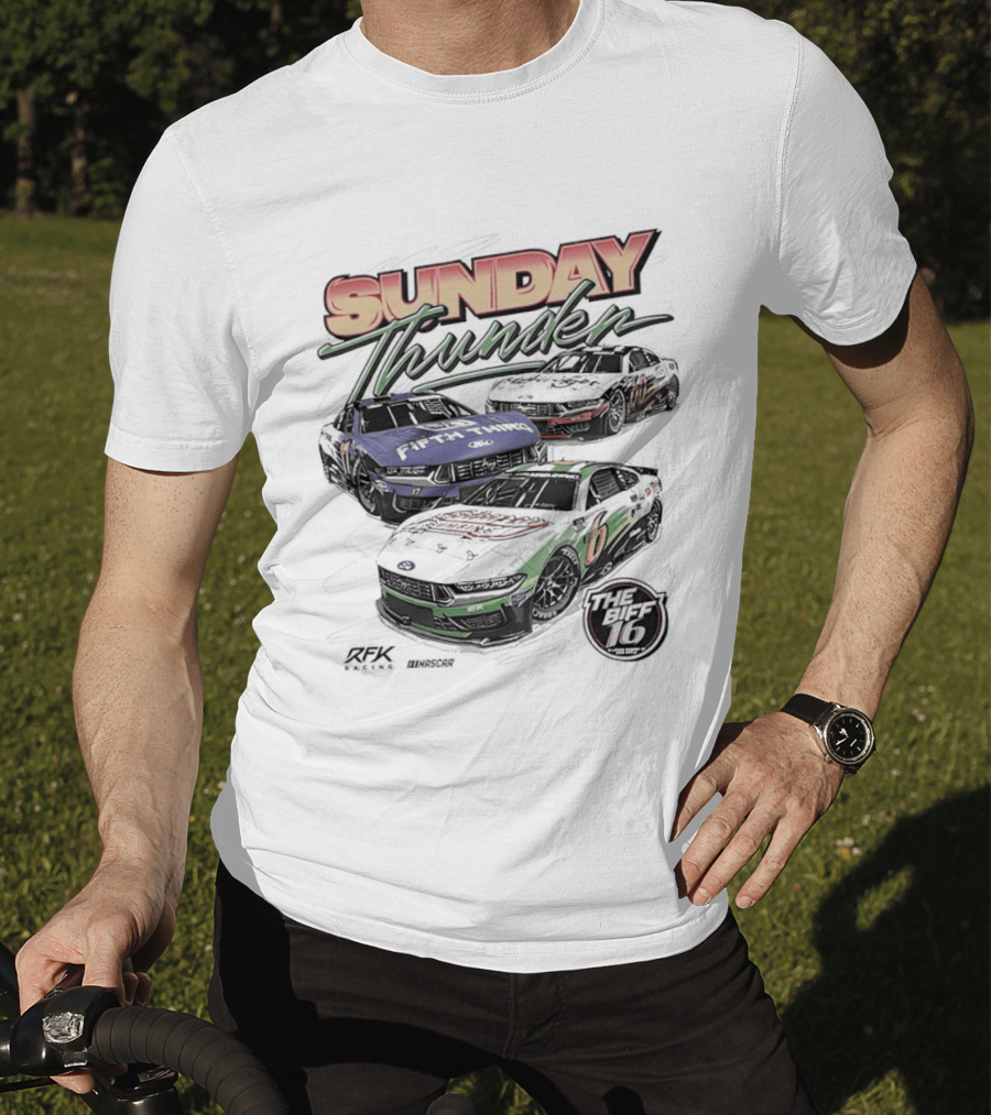 Sunday Thunder RFK Racing 2026 Darlington 6 Car Racing Event T-Shirt