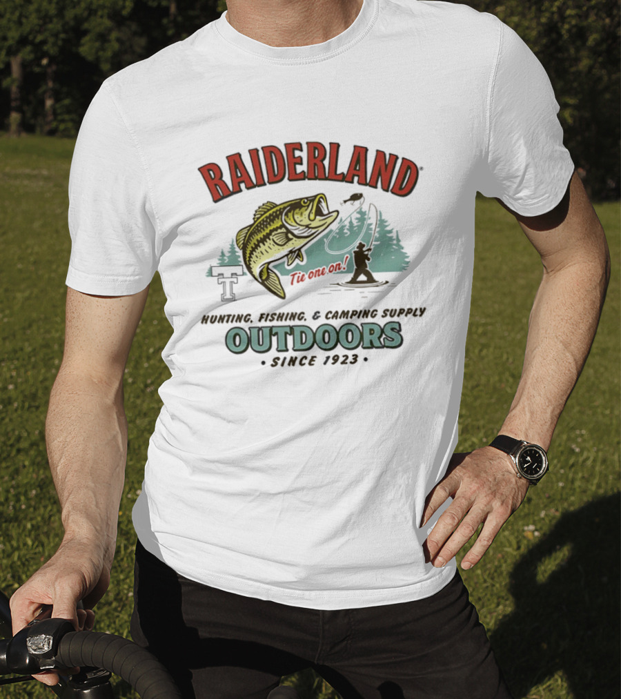 Texas Tech Red Raiders Raiderland Outdoors Hunting Fishing Camping Since 1923 T-Shirt