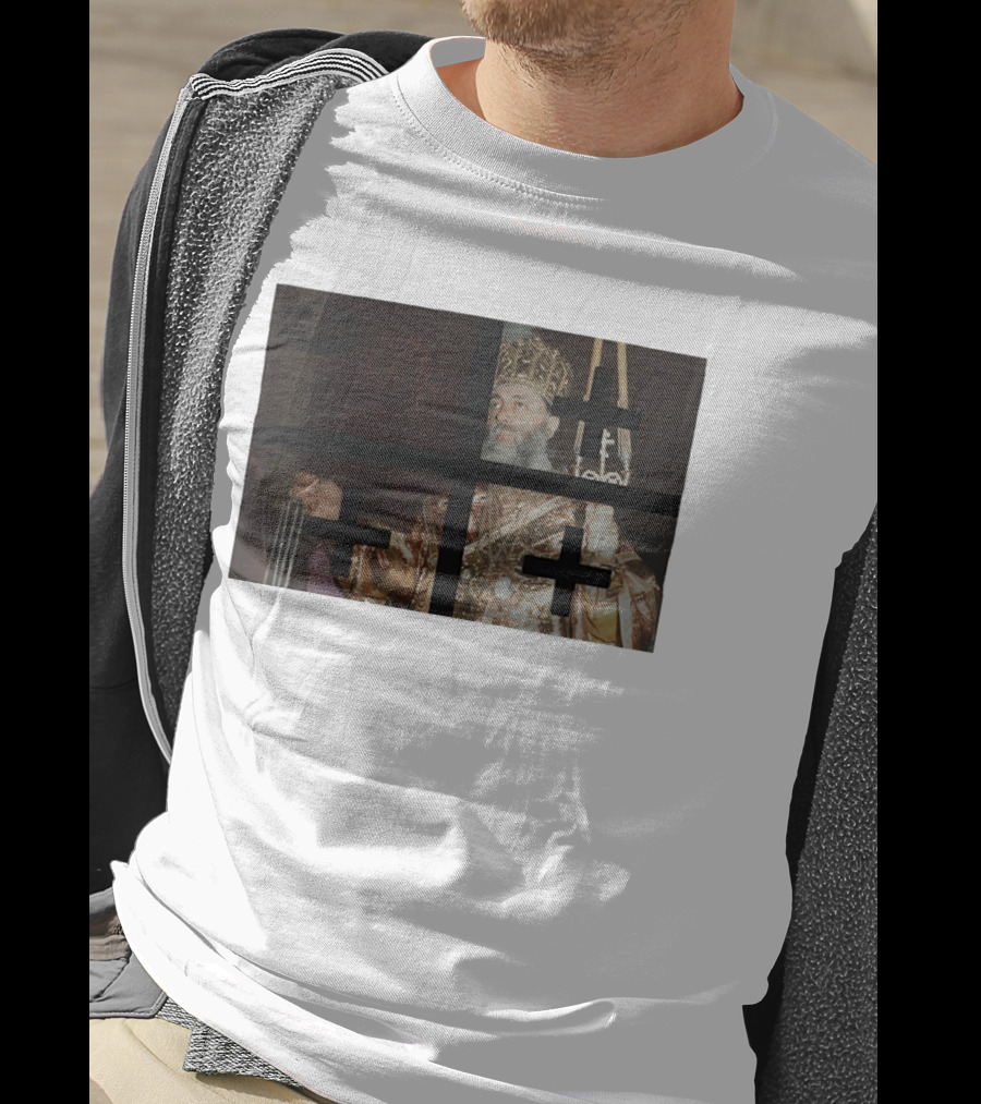 Georgian Orthodox Priest With Traditional Liturgical Garb And Crosses T-Shirt