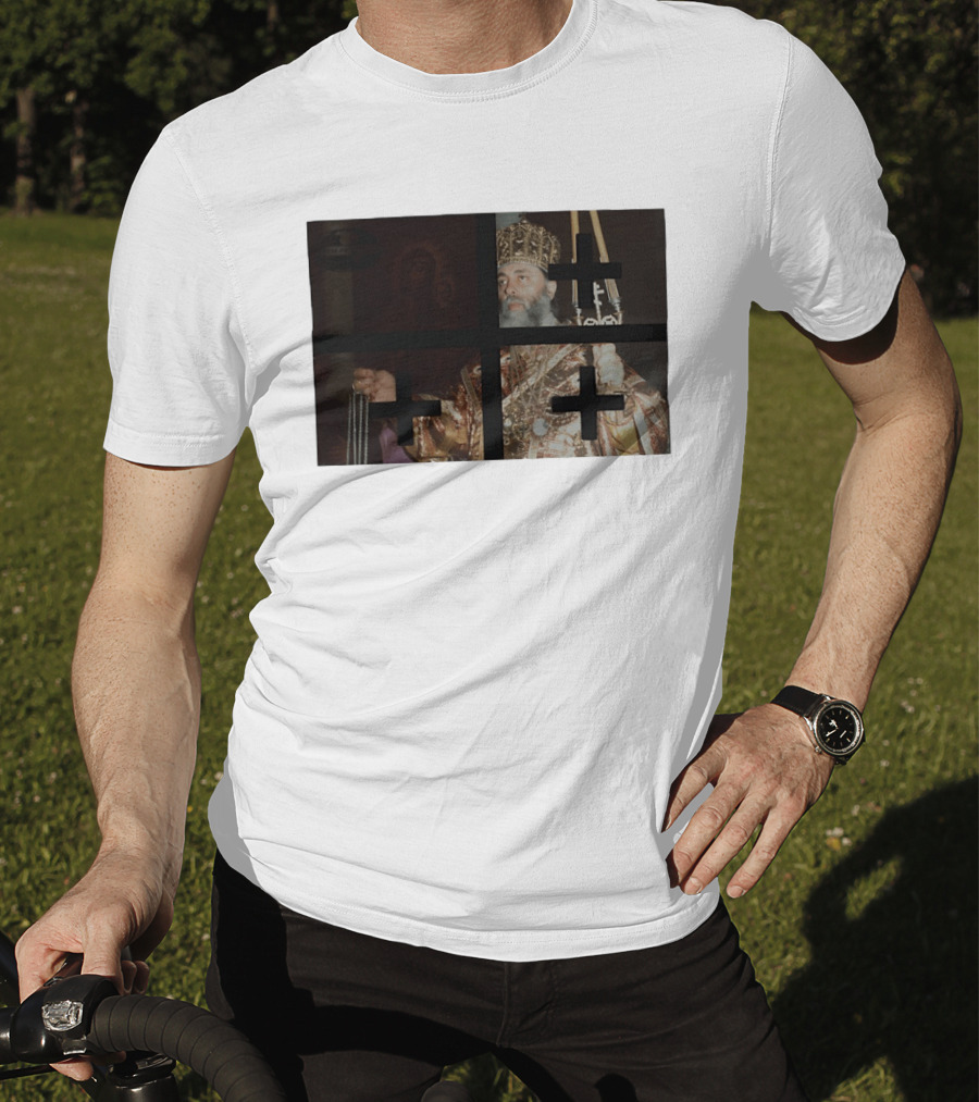 Georgian Orthodox Priest With Traditional Liturgical Garb And Crosses T-Shirt