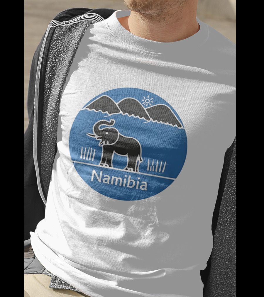 Ugo Marchal Namibia Elephant Mountains Sun T-Shirt
