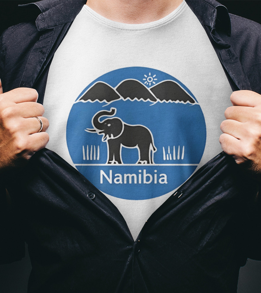 Ugo Marchal Namibia Elephant Mountains Sun T-Shirt