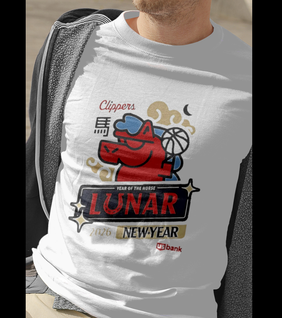 Clippers Lunar New Year 2026 Year Of The Horse NBA T-Shirt