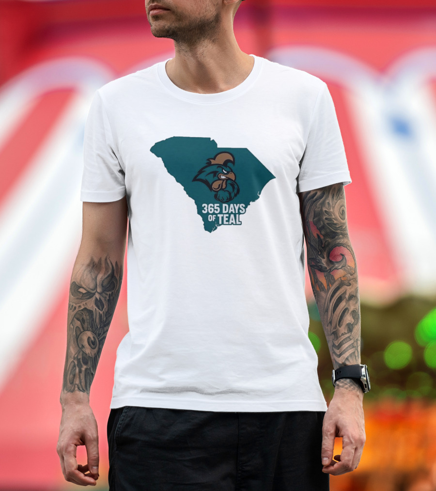 Coastal Carolina 365 Days Of Teal South Carolina Chanticleers T-Shirt