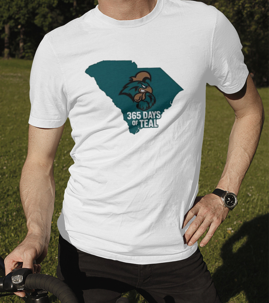 Coastal Carolina 365 Days Of Teal South Carolina Chanticleers T-Shirt