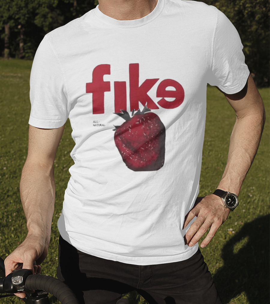 Fike All Natural Strawberry Red Bold Fresh Fruit T-Shirt