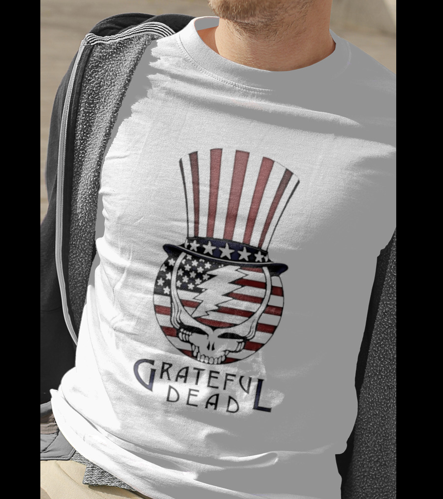Grateful Dead USA Skull Uncle Sam Stars Stripes Flag 250th Anniversary T-Shirt