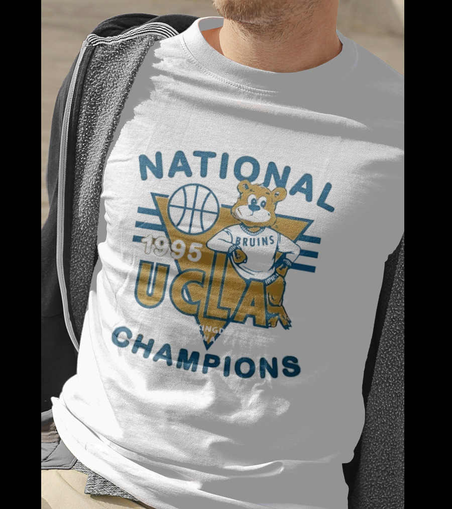 UCLA Bruins 1995 National Champions Basketball Bear T-Shirt