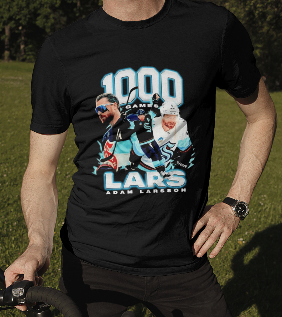 Adam Larsson 1000 Games Lars Hockey Milestone T-Shirt