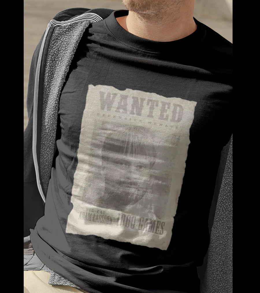 Wanted Defensive Menace Big Cat Adam Larsson 1000 Games T-Shirt