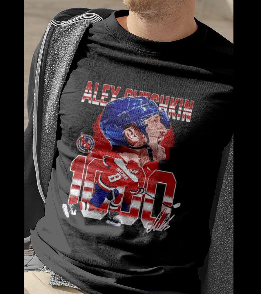 Alex Ovechkin 1000 Goals Washington Capitals Number 8 T-Shirt