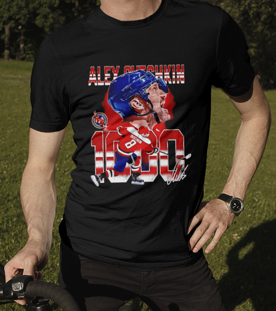 Alex Ovechkin 1000 Goals Washington Capitals Number 8 T-Shirt