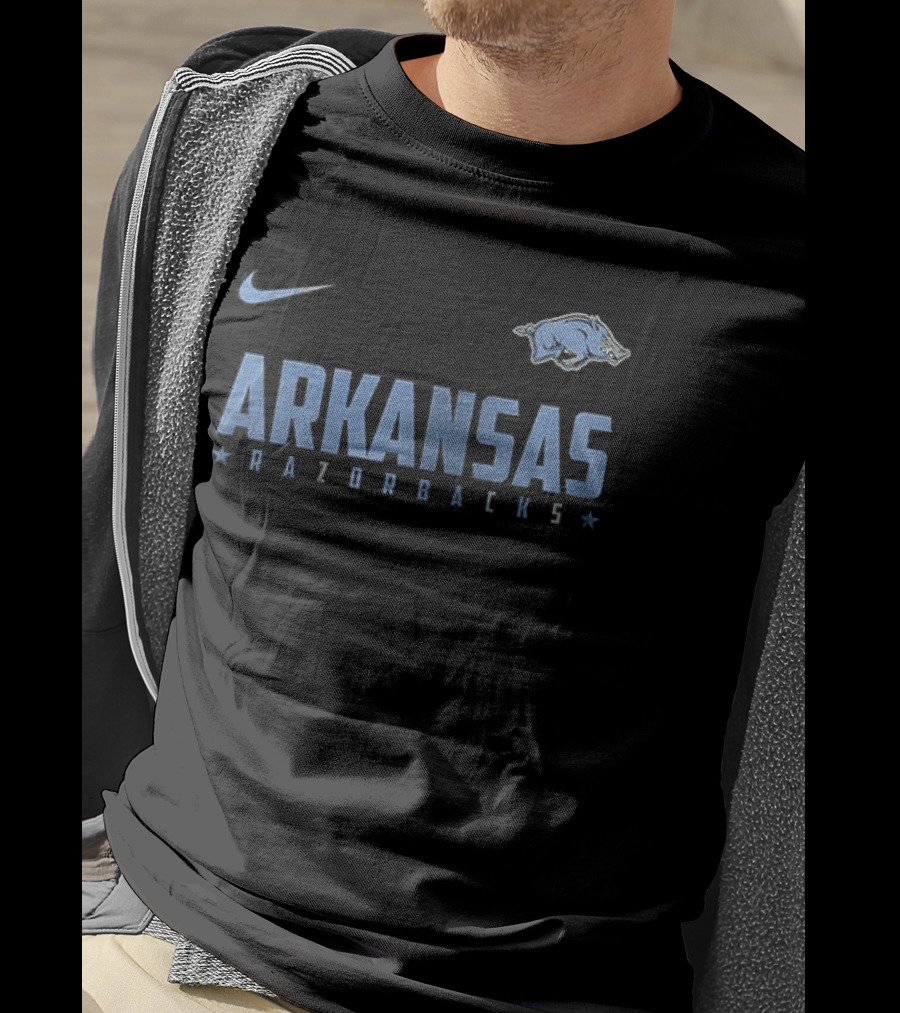 Nike Arkansas Razorbacks 250 Years Anniversary United States Navy T-Shirt
