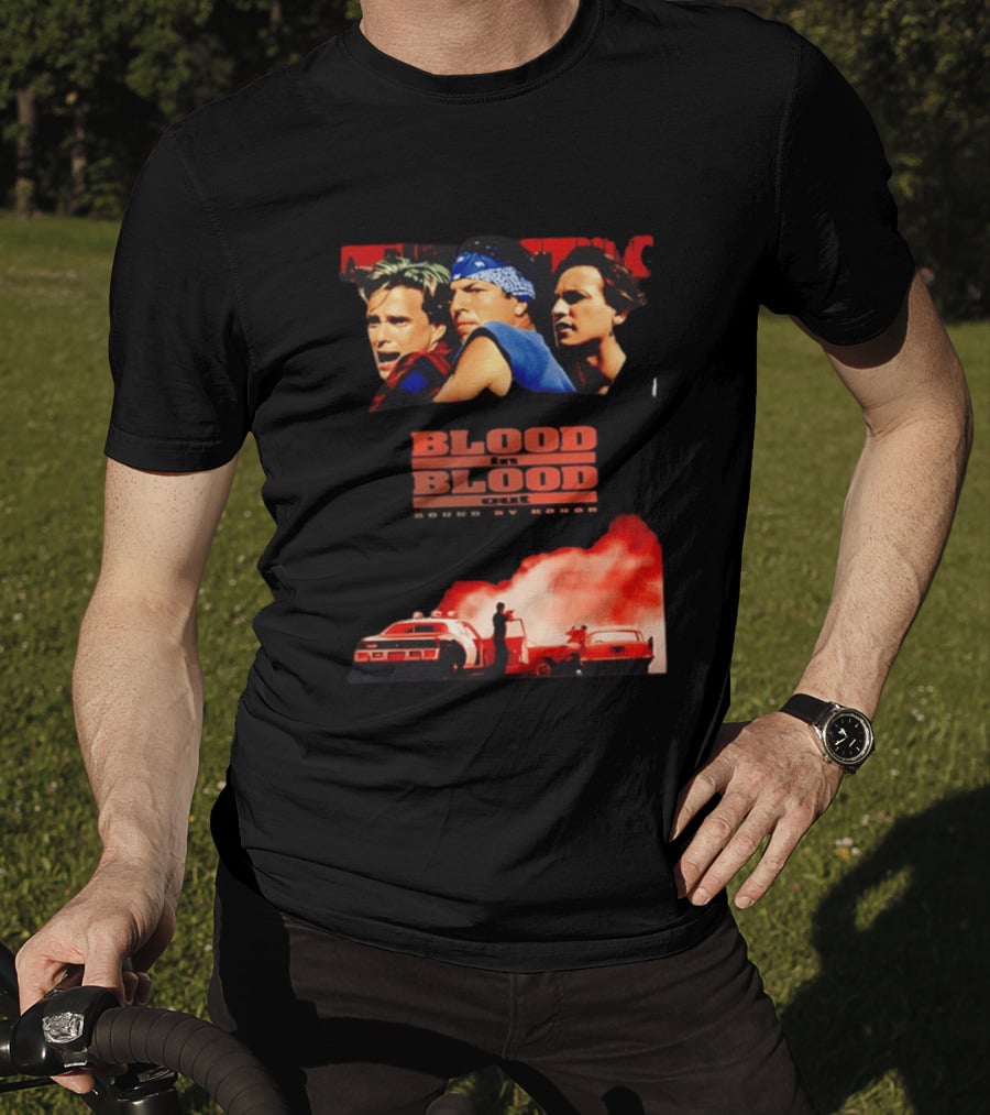 Blood In Blood Out Movie Latino Bound By Honor Dramatic Trio And Intense Action Scene T-Shirt