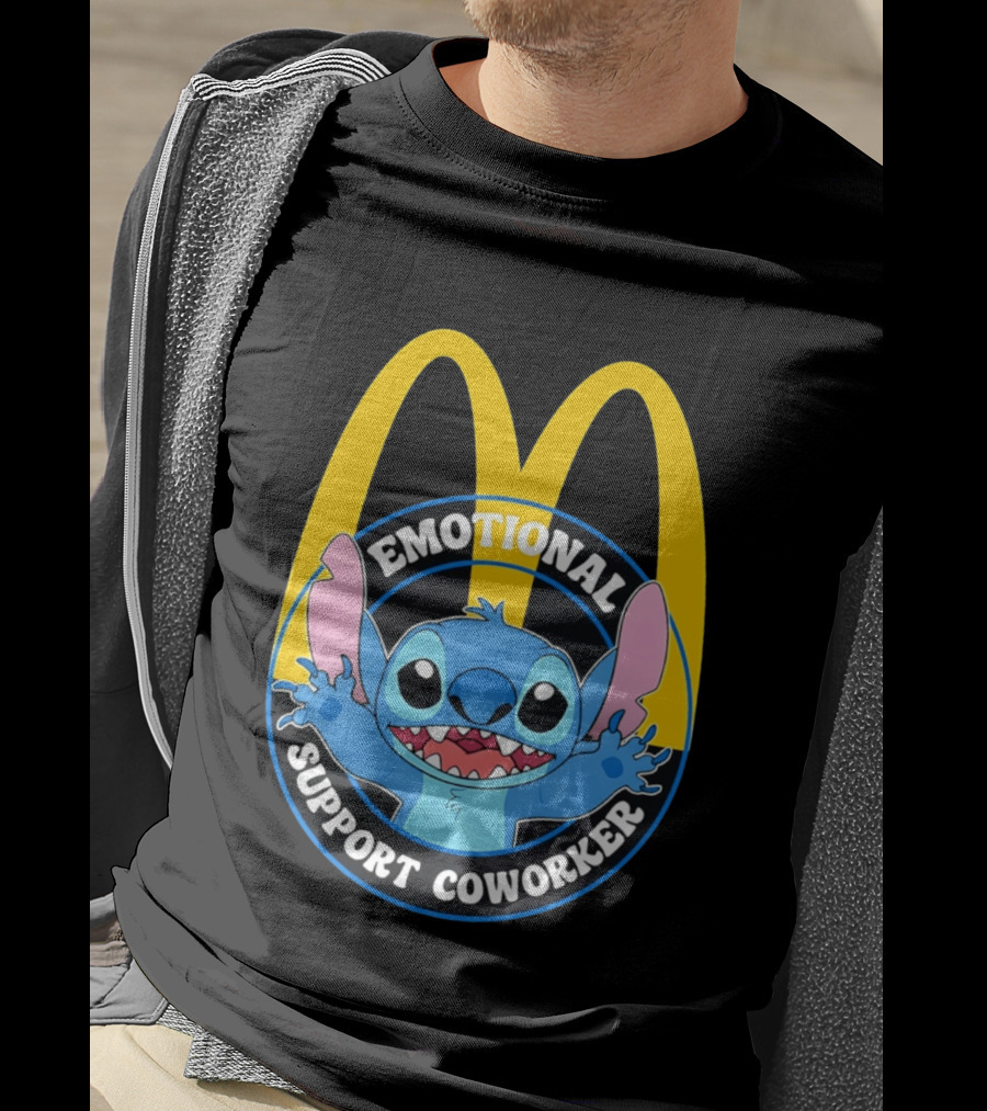 McDonald's Emotional Support Coworker Stitch T-Shirt