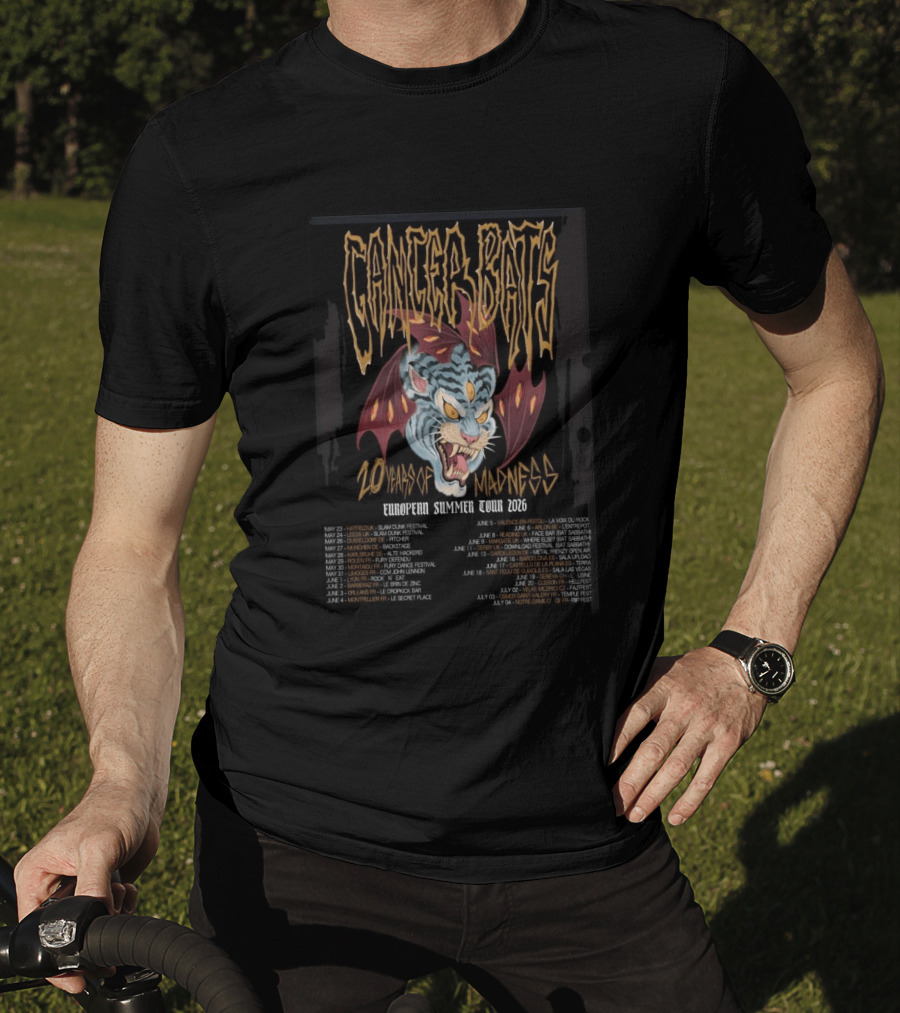 Cancer Bats 20 Years Of Madness European Summer Tour 2026 Dates T-Shirt