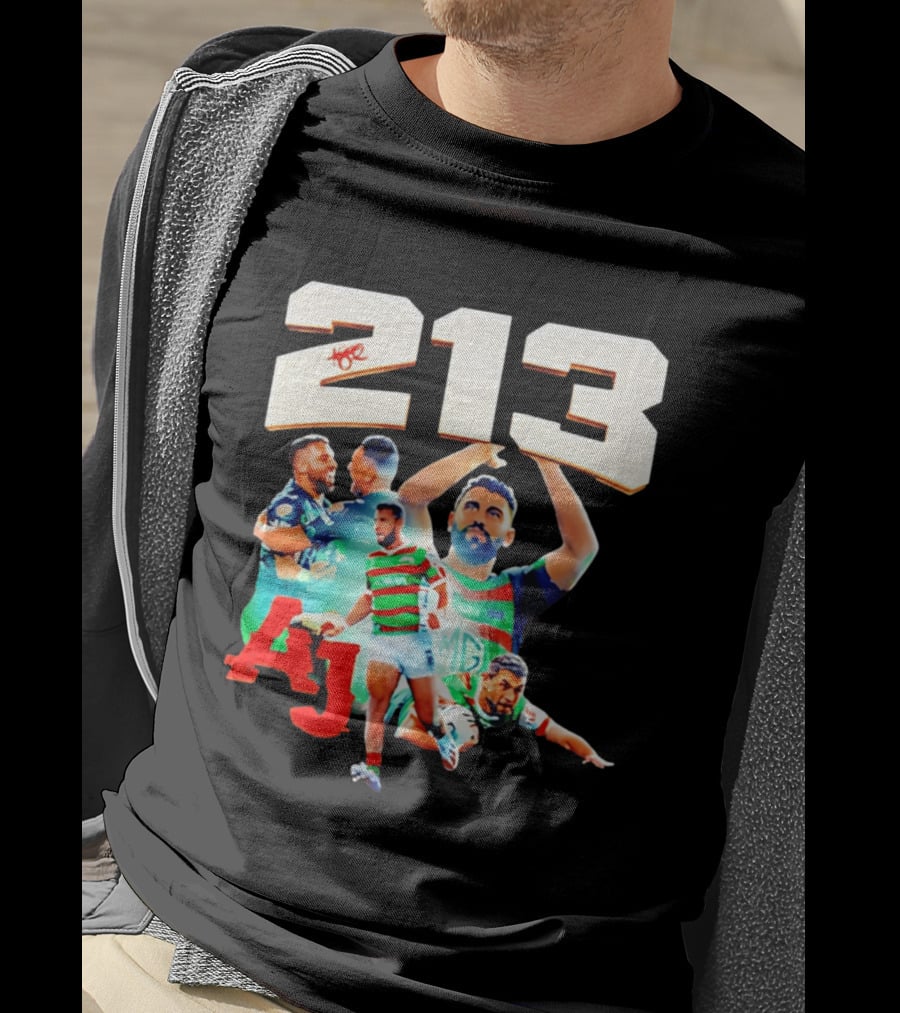 South Sydney Rabbitohs Alex Johnston 213 Record Breaker AJ Rugby T-Shirt