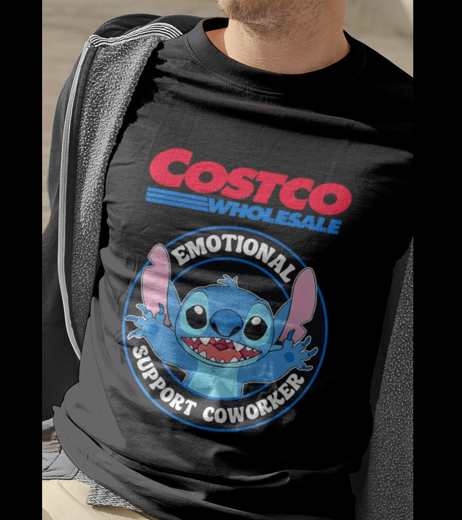 Costco Wholesale Emotional Support Coworker Stitch T-Shirt