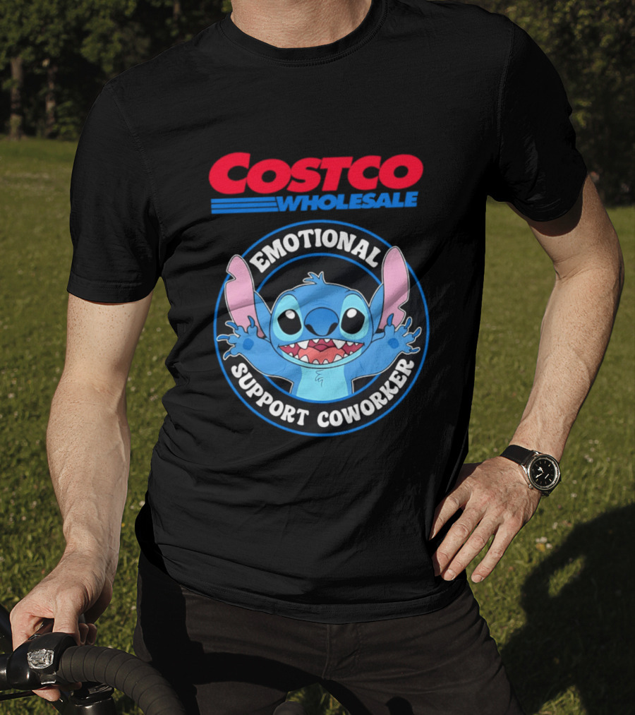 Costco Wholesale Emotional Support Coworker Stitch T-Shirt