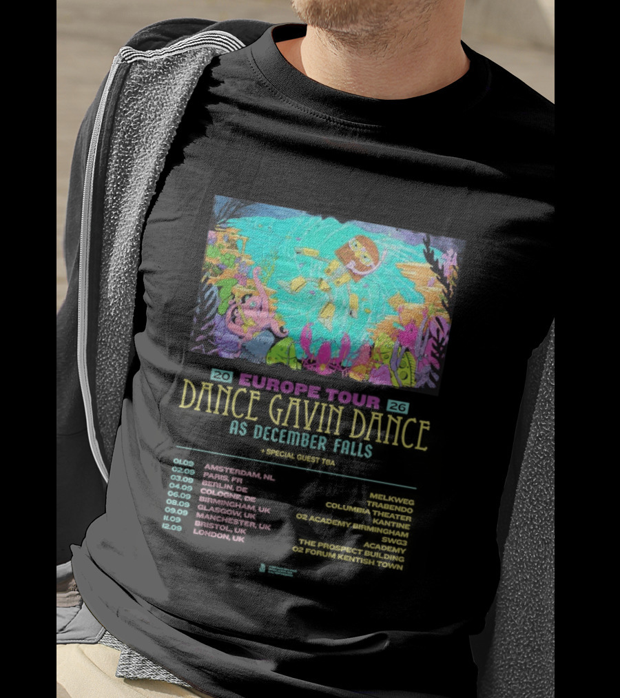 Dance Gavin Dance As December Falls 2026 UK EU Tour Schedule Dates T-Shirt