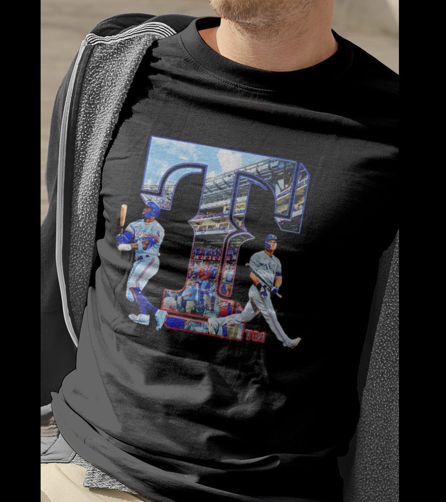 Texas Rangers Stadium Baseball Players T-Shirt