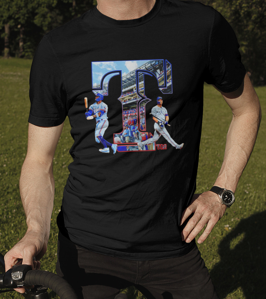 Texas Rangers Stadium Baseball Players T-Shirt