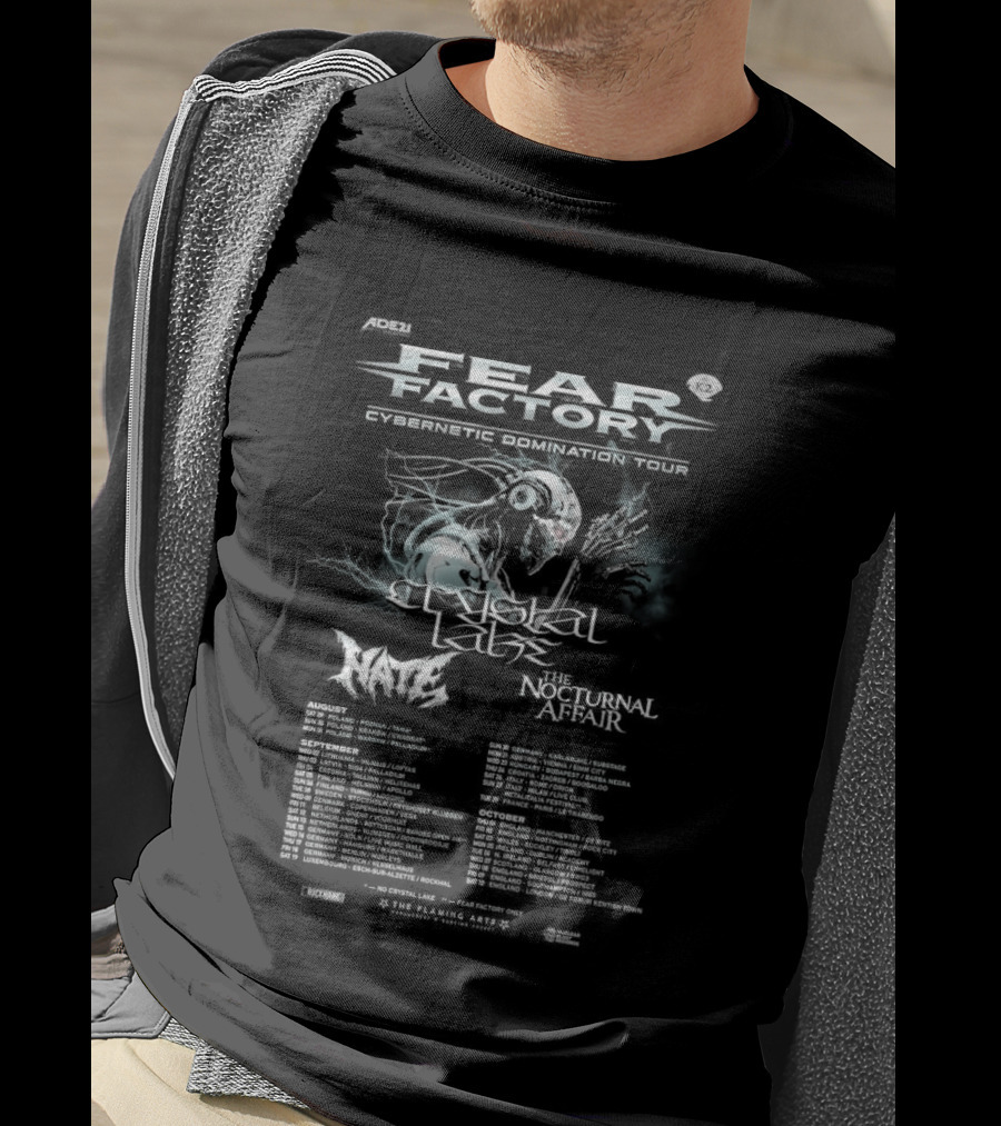 Fear Factory Cybernetic Domination Europe UK Tour 2026 Dates T-Shirt