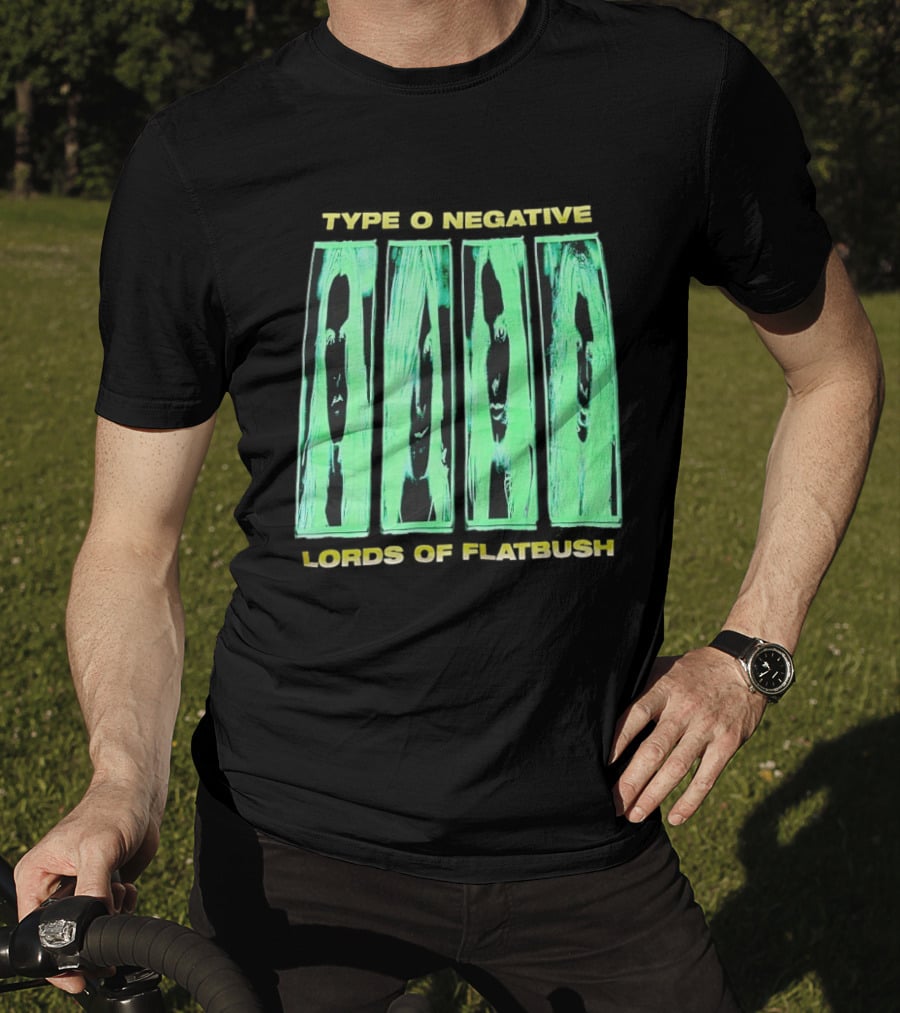 Type O Negative Lords Of Flatbush Distorted Woodgrain Faces T-Shirt