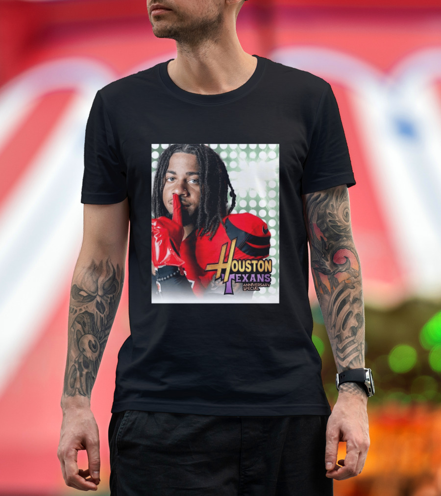 Houston Texans Anniversary Specials Stefon Diggs Hannah Montana 20th Celebration T-Shirt