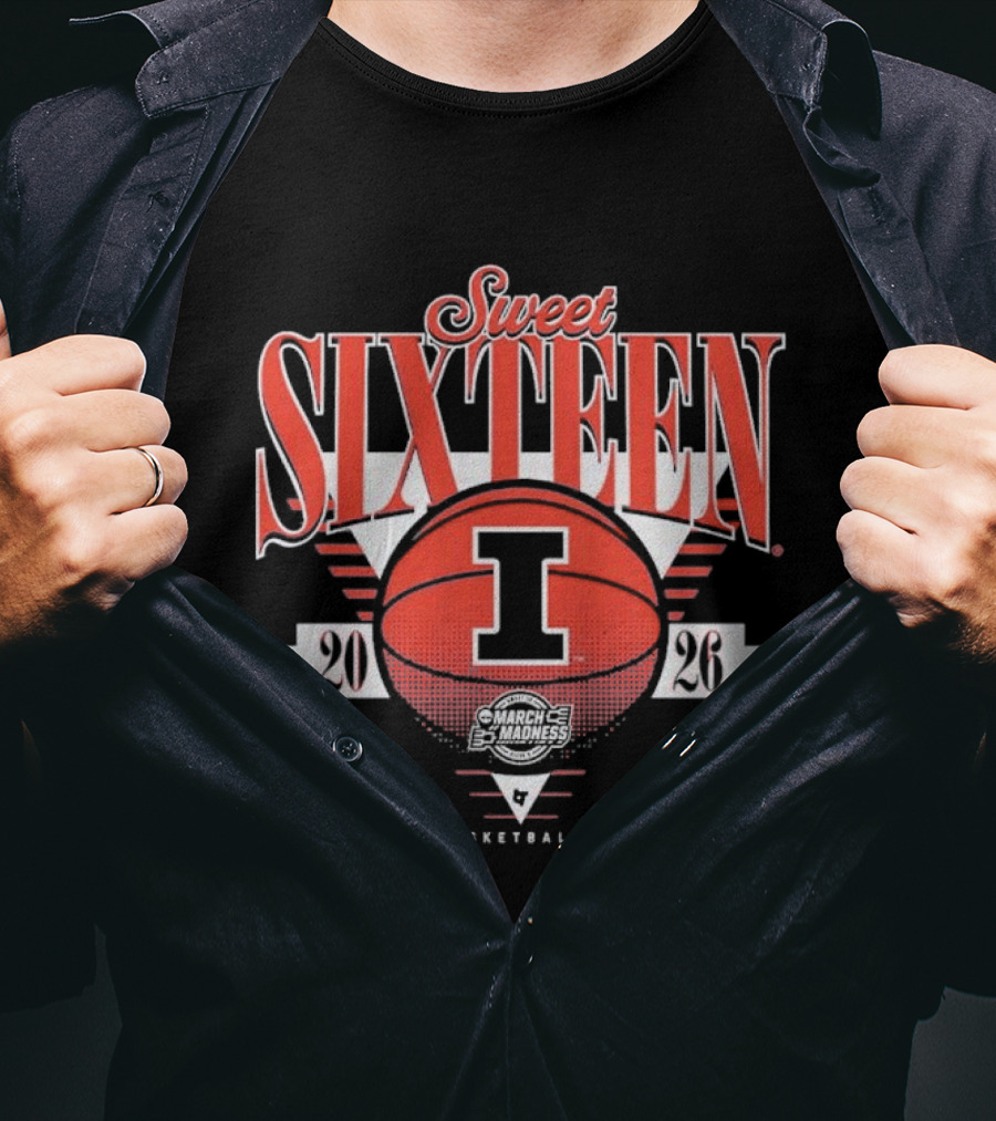 Illinois Fighting Illini 2026 NCAA Men's Basketball Sweet Sixteen T-Shirt