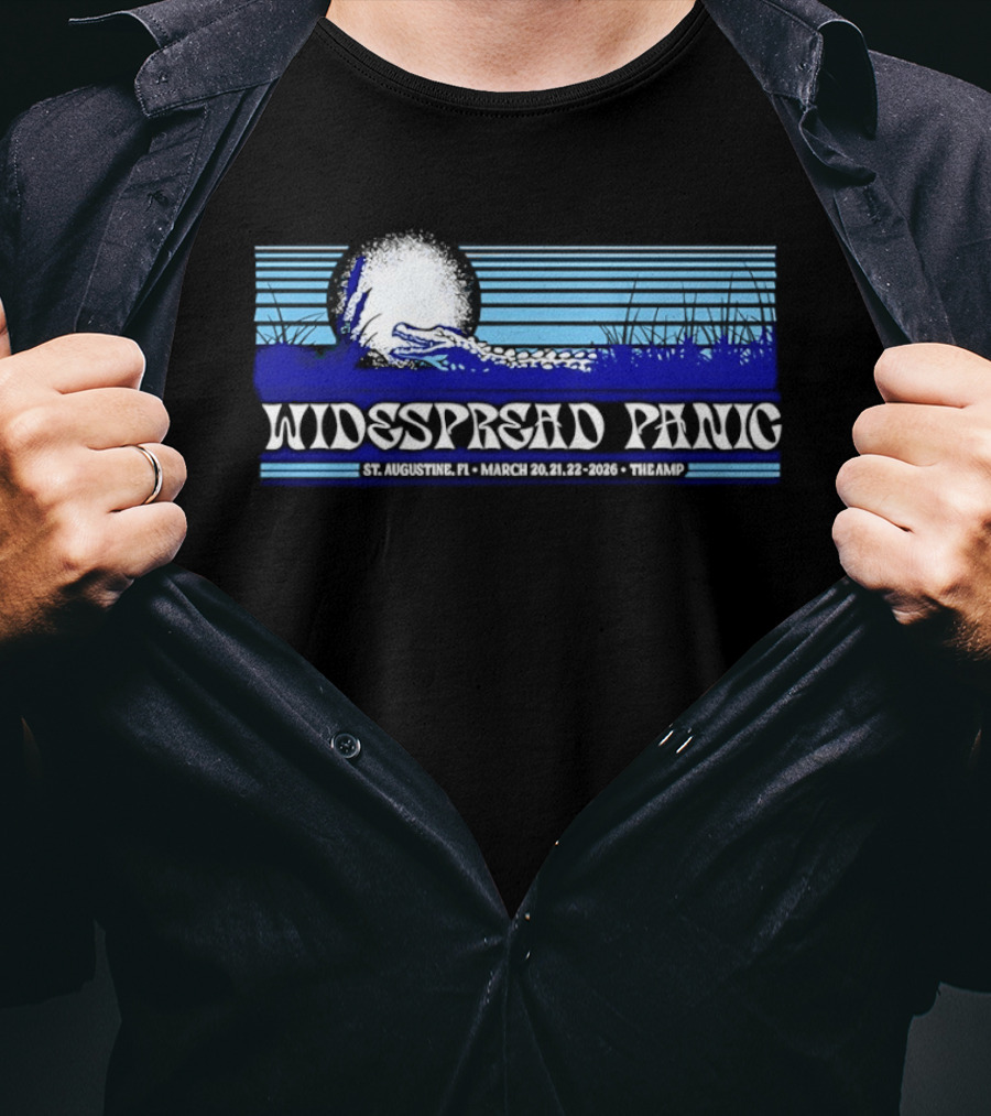 Widespread Panic Event Saint Augustine Amphitheatre March 20 22 2026 T-Shirt