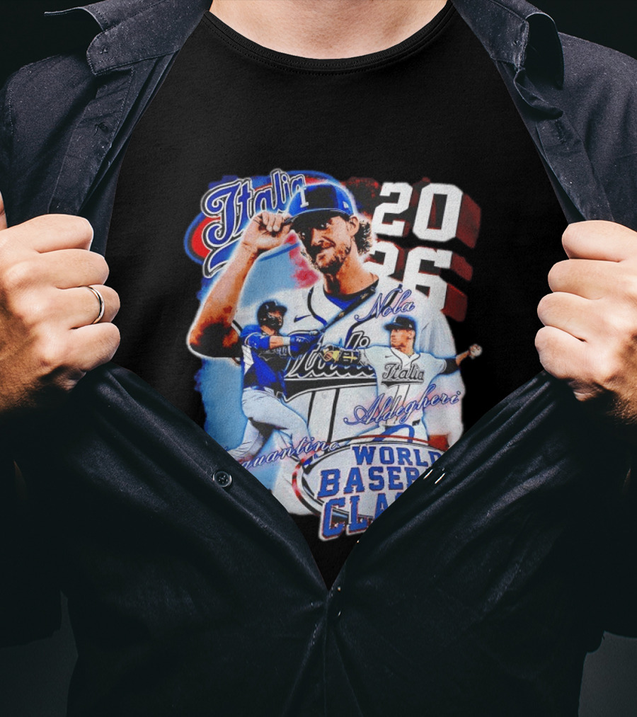 Italia 2026 World Baseball Classic Pasquantino Nola Aldegheri WBC T-Shirt