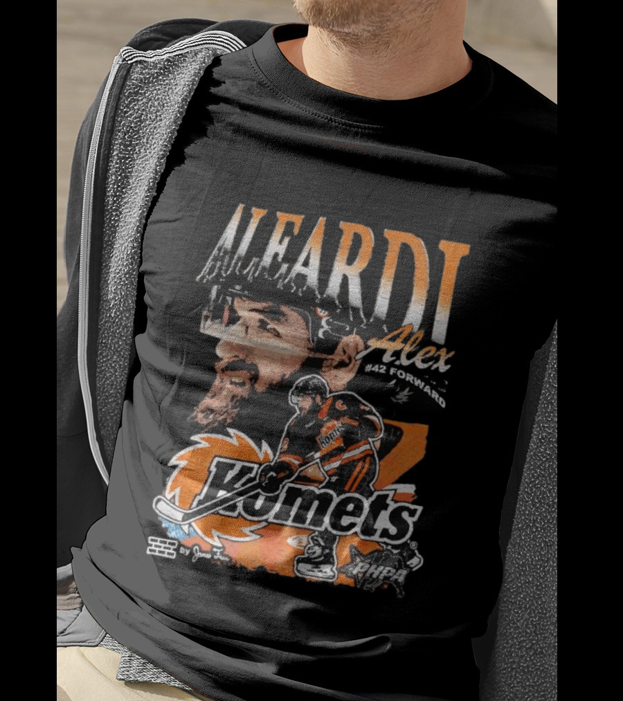 Alex Aleardi #42 Komets Forward Hockey T-Shirt