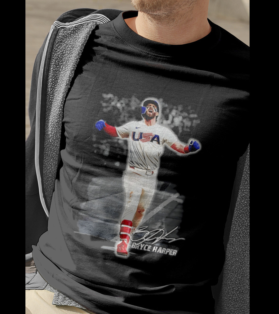 Bryce Harper USA Baseball Team 2026 Celebration Nike Sportswear T-Shirt