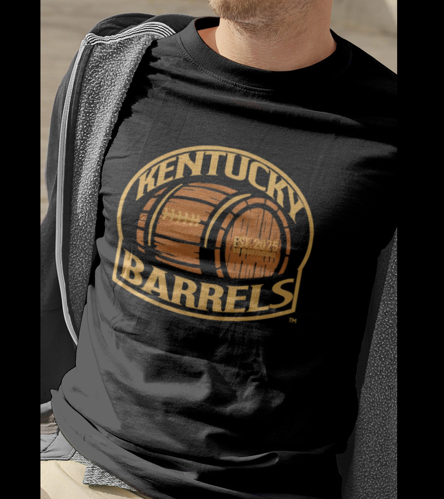 Kentucky Barrels 100 Proof Football Est 2025 T-Shirt