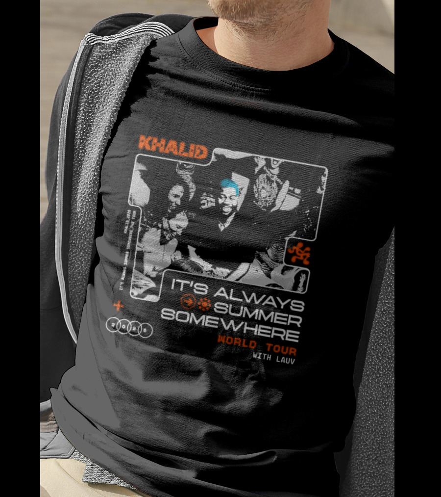 Khalid World Tour 2026 It's Always Summer Somewhere With Band Dates T-Shirt