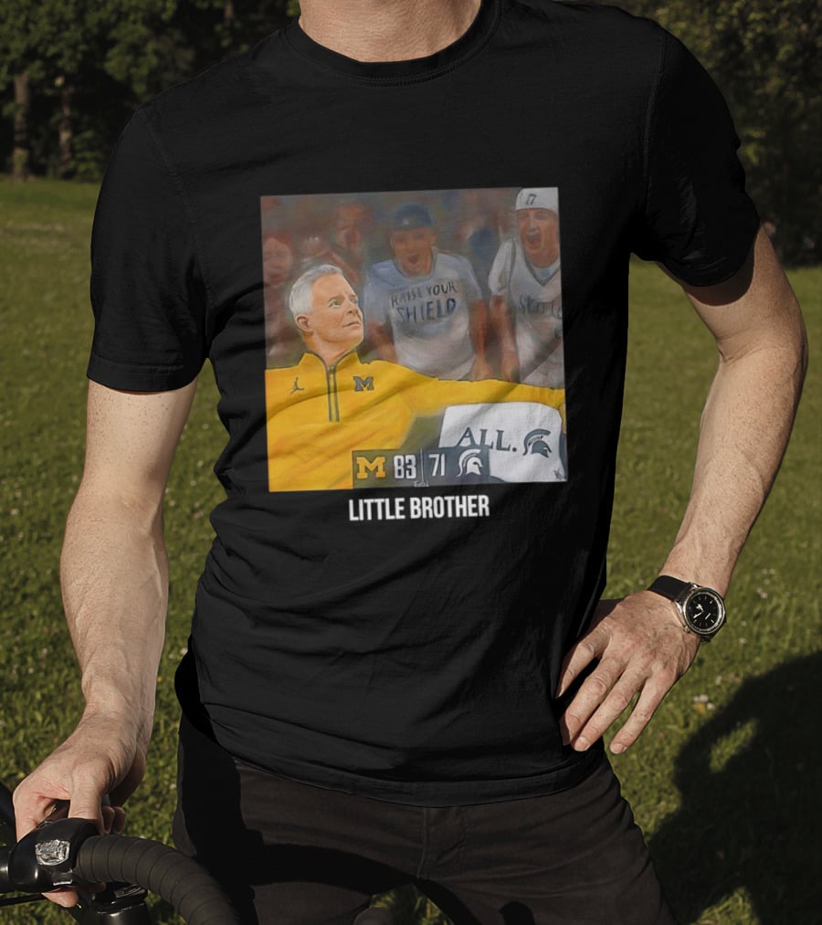 Michigan 83 Vs Michigan State 71 Raise Your Shield Spartans T-Shirt