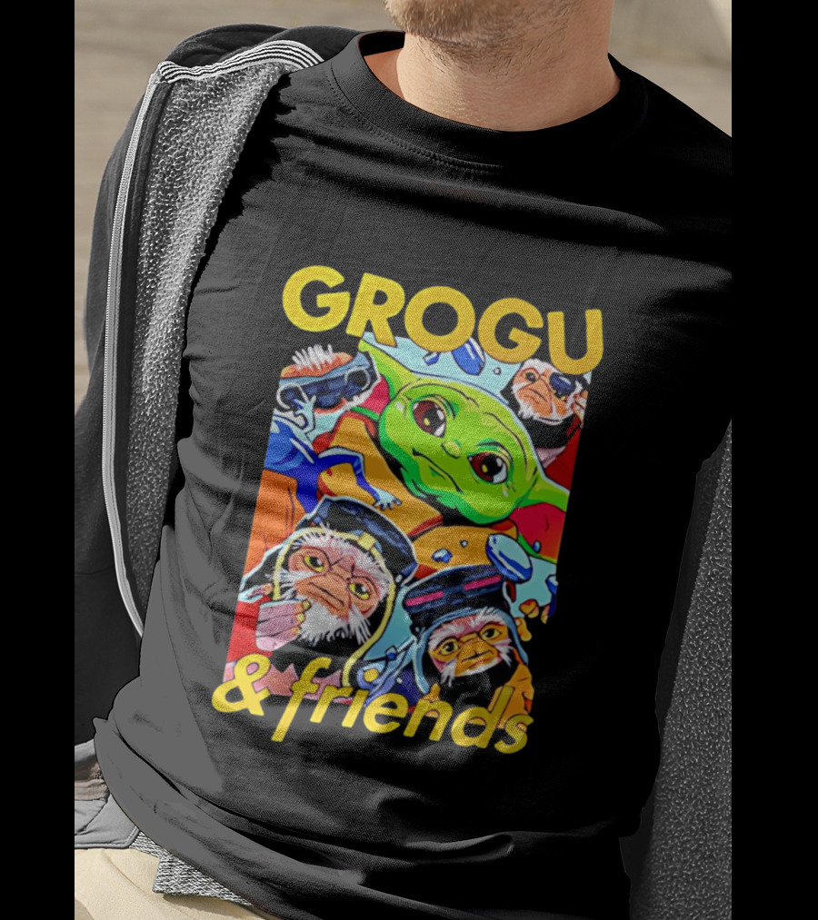 Grogu And Friends Cartoon Adventures Featuring Grogu T-Shirt
