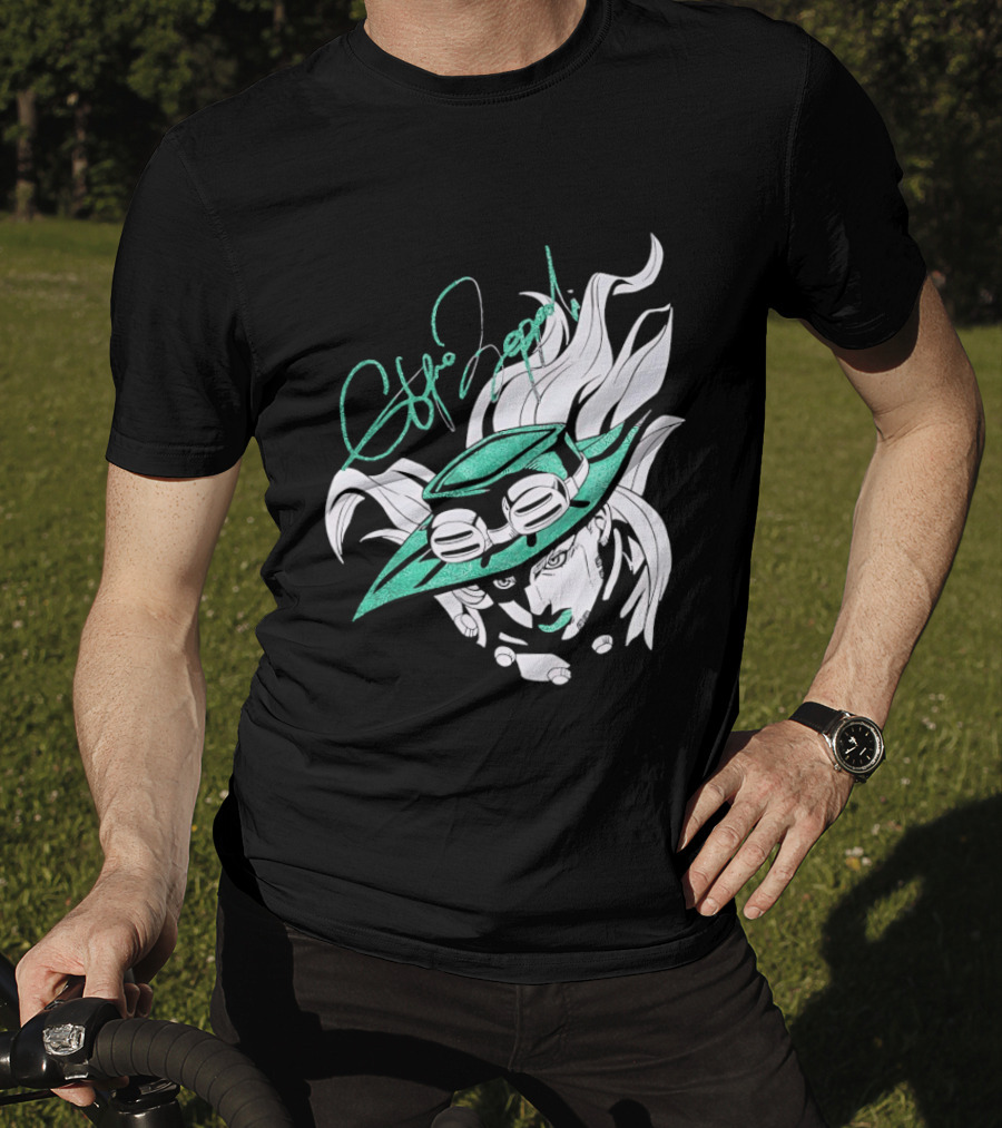 Gyro Zeppeli Jojo's Bizarre Adventure Illustration Signature T-Shirt