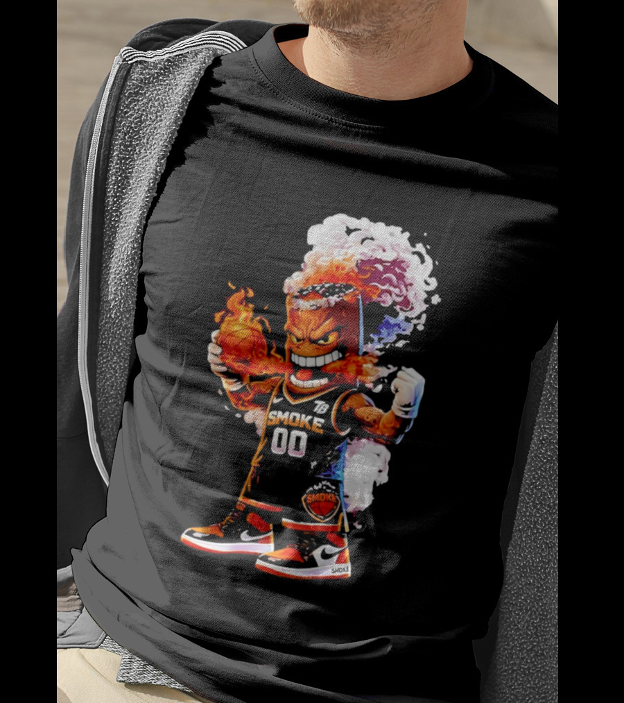 Strizzo Tampa Bay Smoke Cartoon Basketball Flames T-Shirt