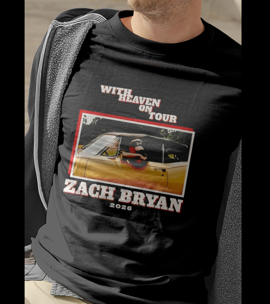 Zach Bryan 2024 Oklahoma Country Music With Heaven On Tour T-Shirt