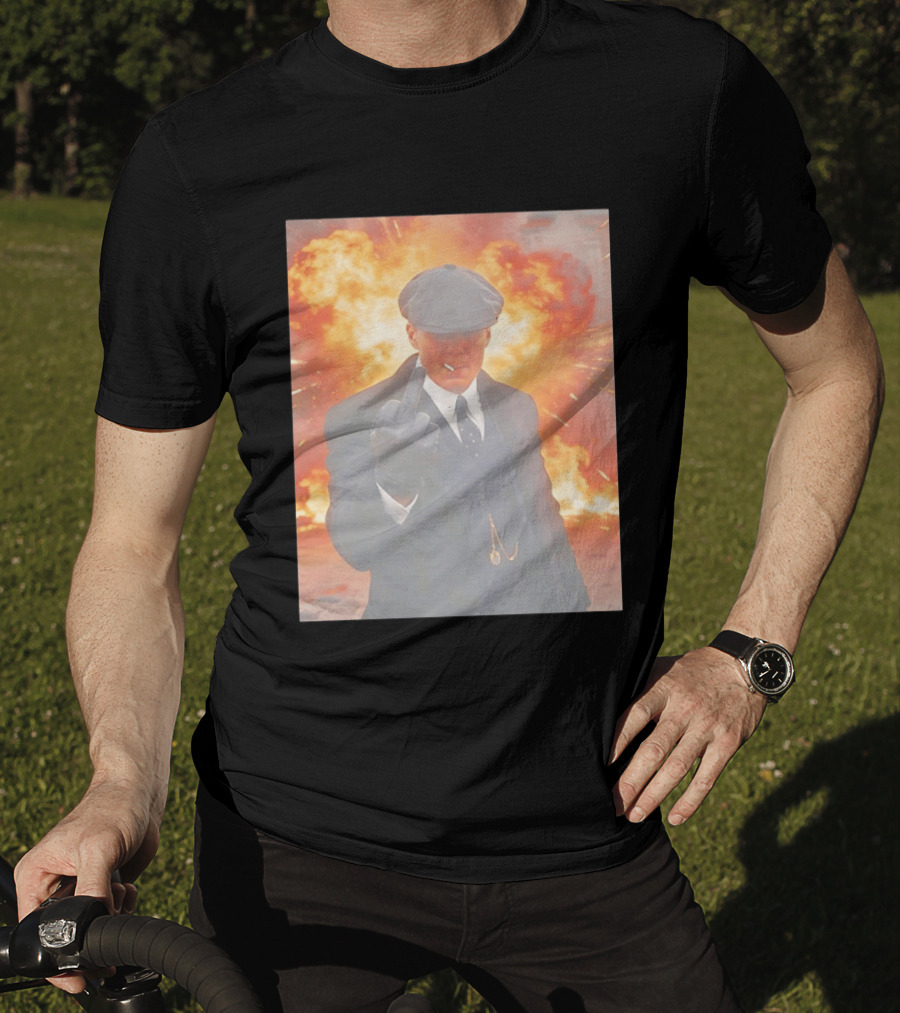 Peaky Blinders Shelby Explosion Middle Finger Iconic Scene T-Shirt